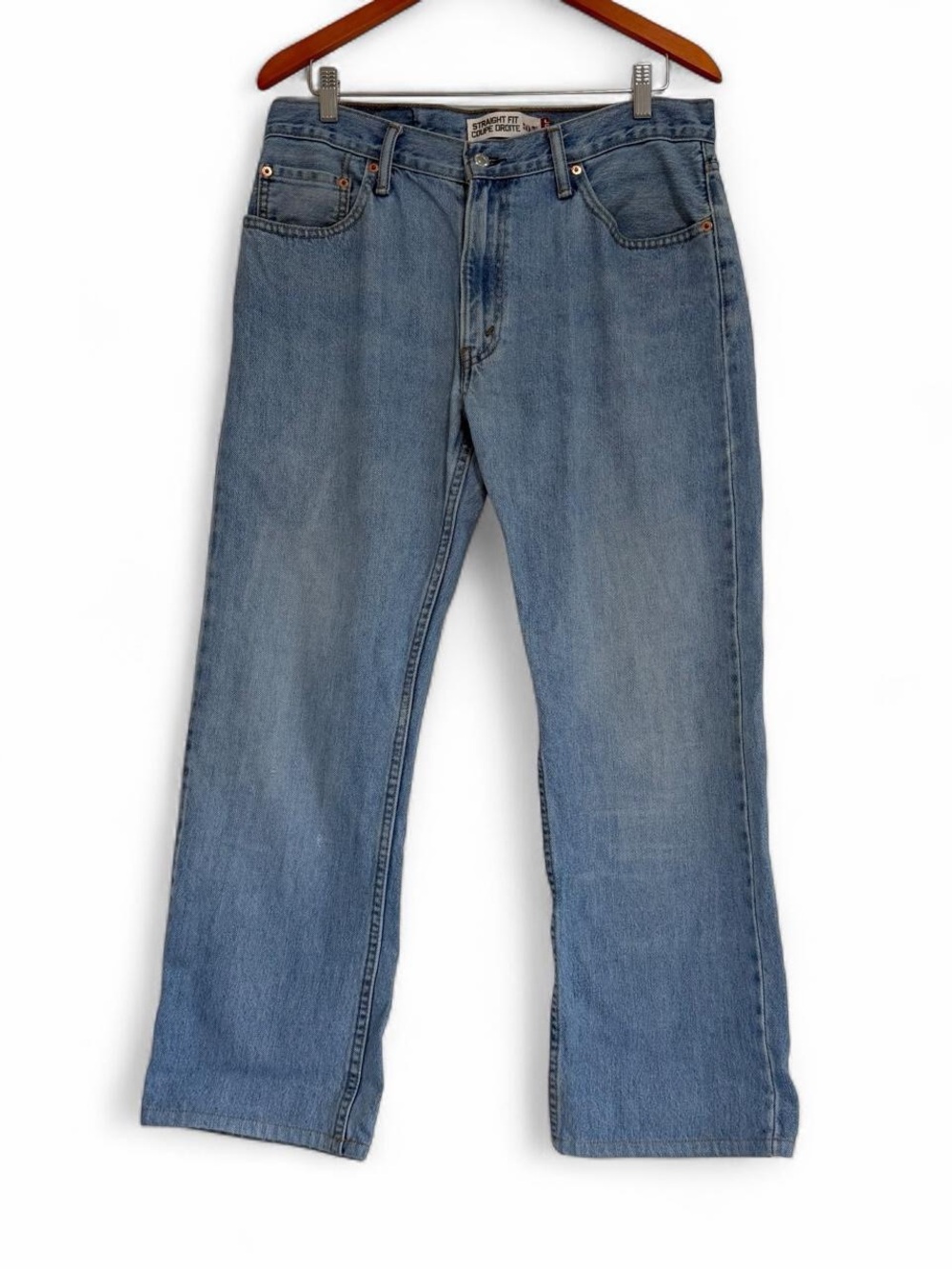Levi's 505 Straight Fit Jeans 33x30 Light Wash Blue Denim Core Casual‎ Everyday